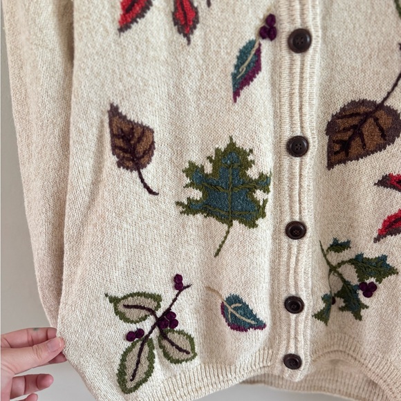 Vintage Alfred Dunner fall leaves cardigan/sweater - Picture 5 of 6